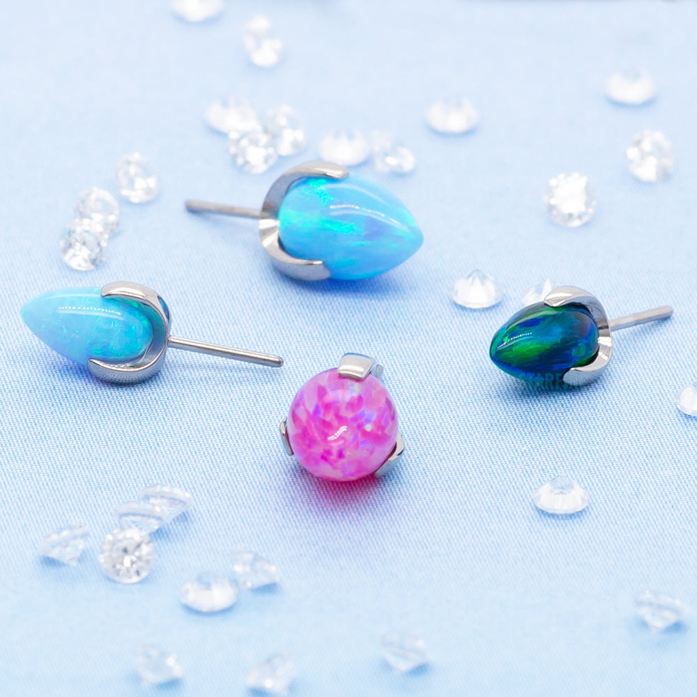 threadless: "Dragon Egg" Prong-Set Opal End
