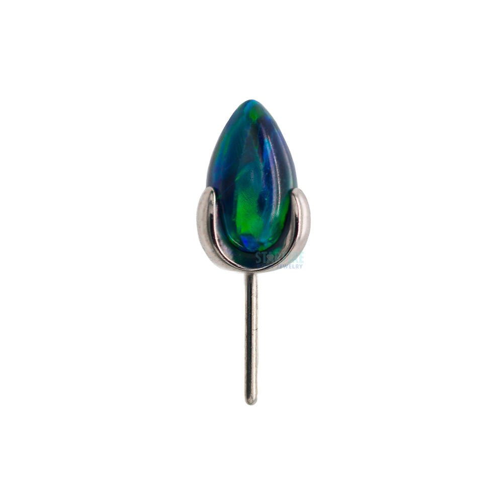 threadless: "Dragon Egg" Prong-Set Opal End