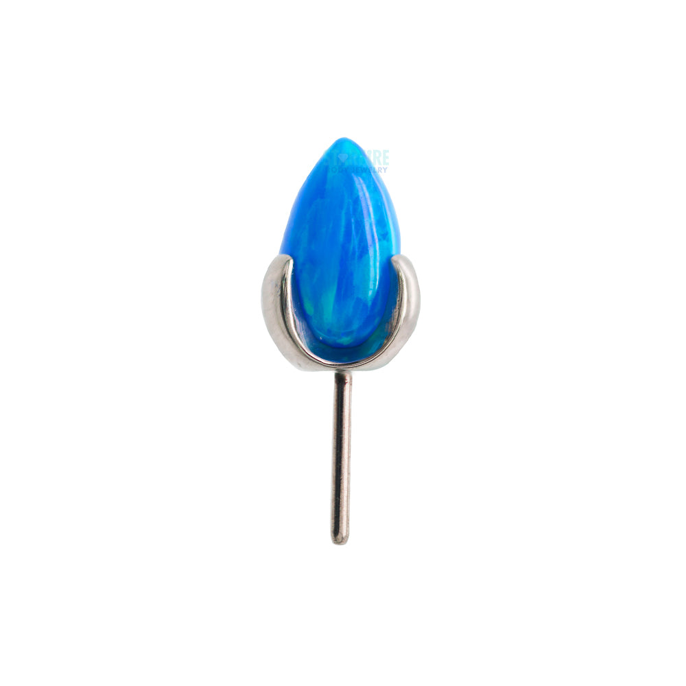 threadless: "Dragon Egg" Prong-Set Opal End