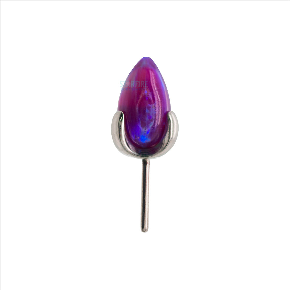 threadless: "Dragon Egg" Prong-Set Opal End