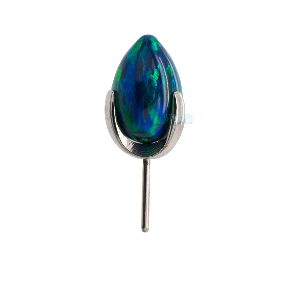threadless: "Dragon Egg" Prong-Set Opal End