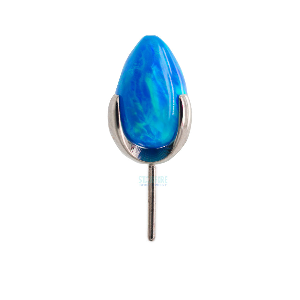 threadless: "Dragon Egg" Prong-Set Opal End