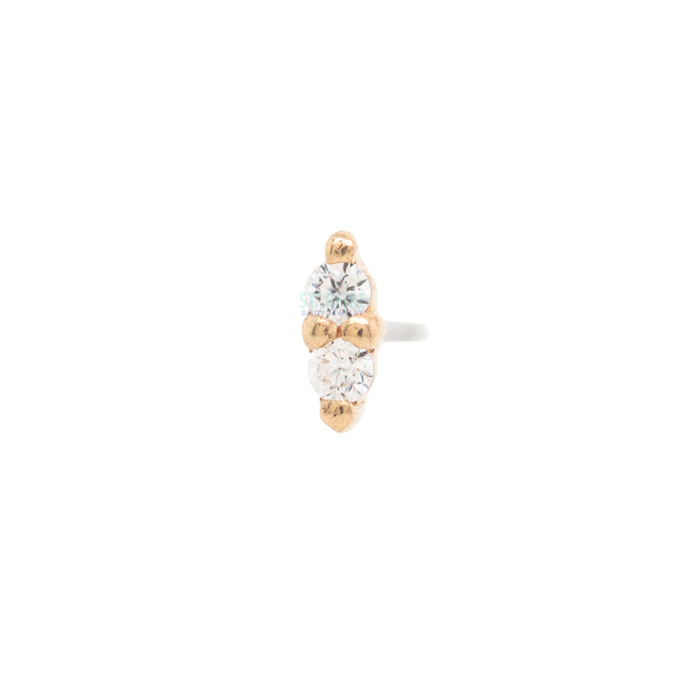 threadless: "Mishka" End in Gold with CZ's