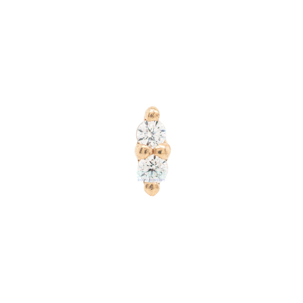 threadless: "Mishka" End in Gold with CZ's