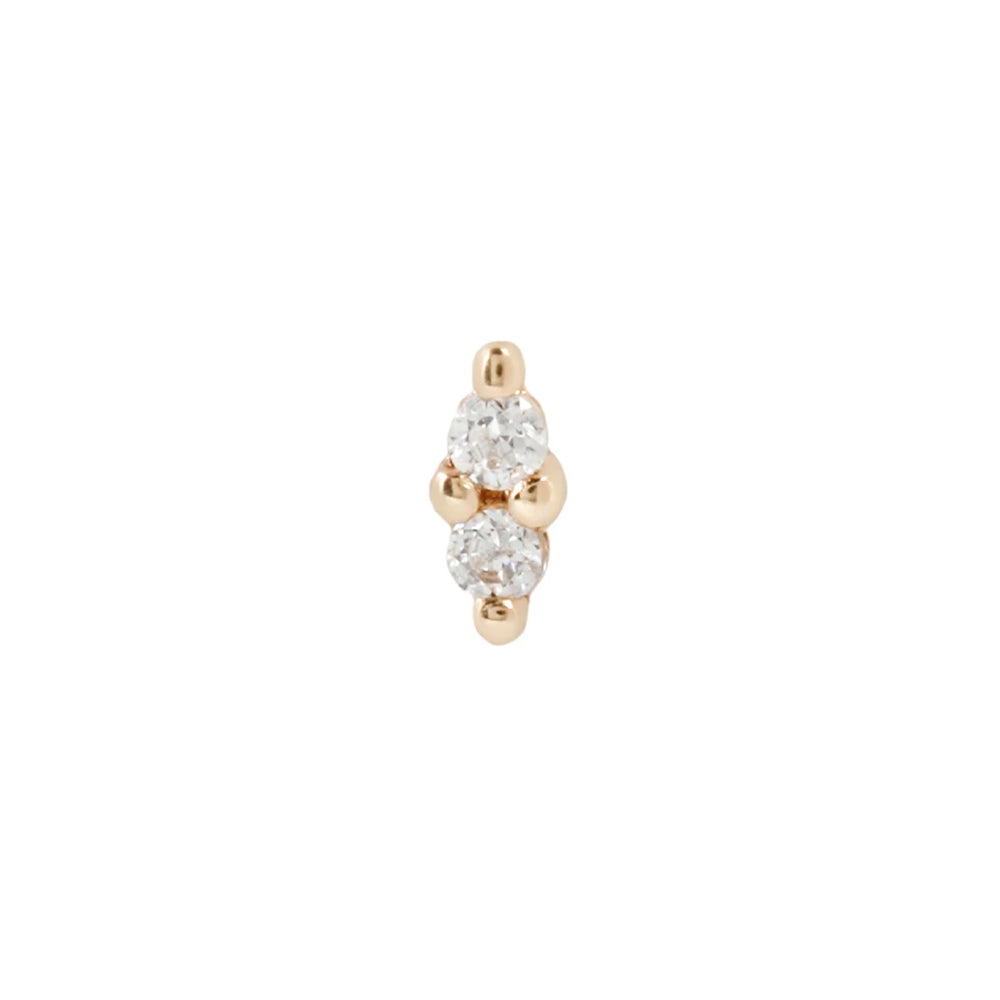 threadless: "Mishka" End in Gold with CZ's
