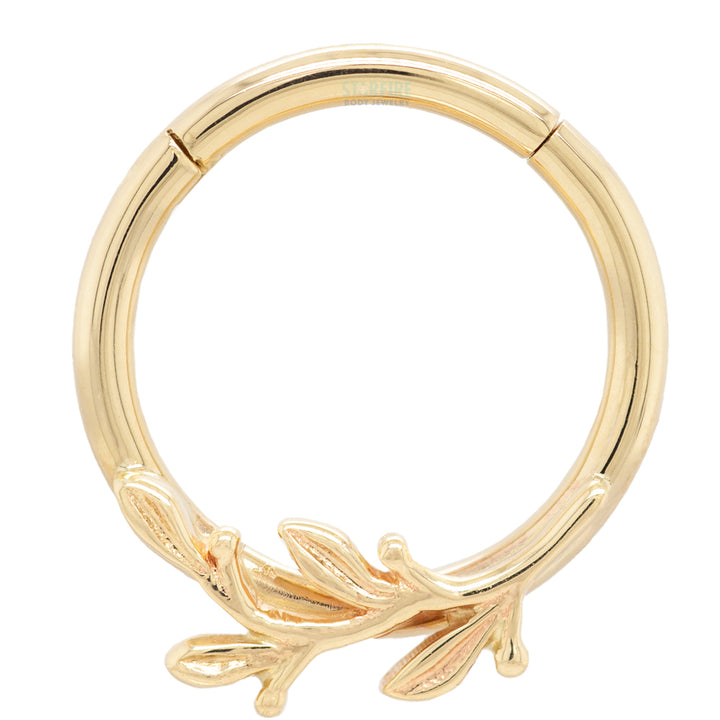 "Amity" Forward Facing Hinge Ring in Gold & Platinum