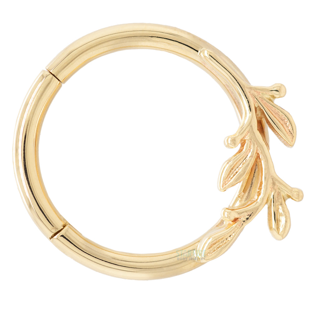 "Amity" Forward Facing Hinge Ring in Gold & Platinum