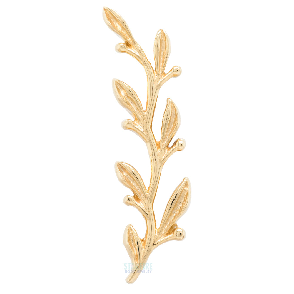 "Amity" Large Threaded End in Gold & Platinum