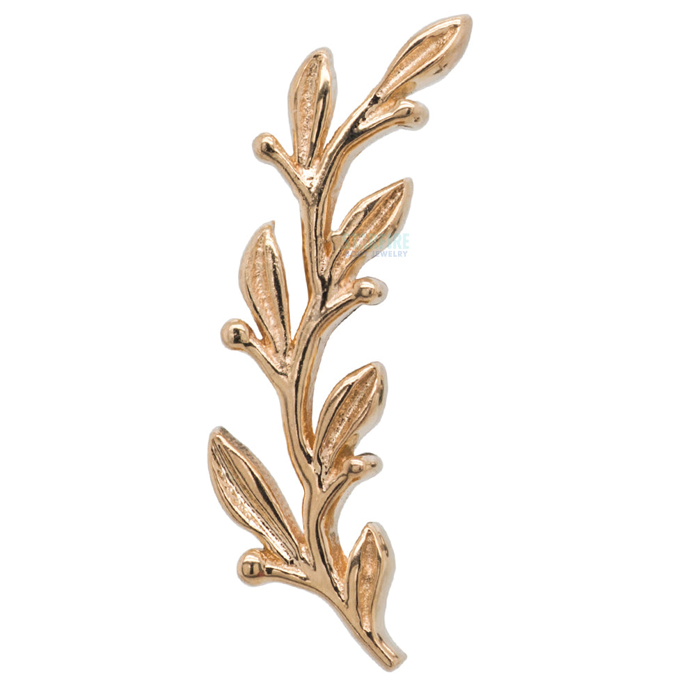 "Amity" Large Threaded End in Gold & Platinum