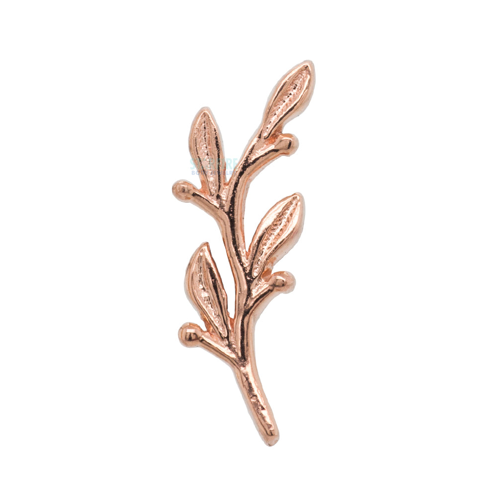 "Amity" Small Threaded End in Gold & Platinum