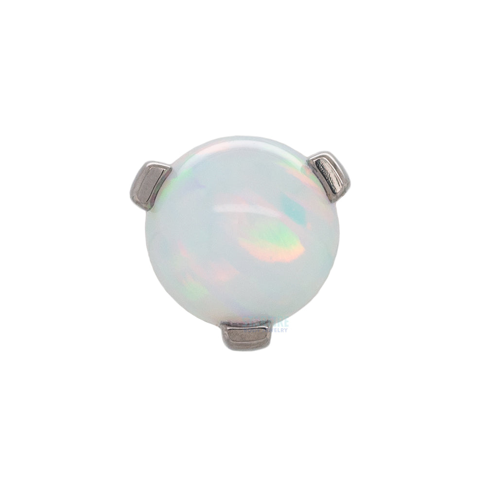 4mm Opal Orb Claw-Set Threaded End
