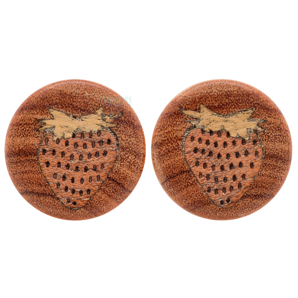 Strawberry Wood Inlay Plugs