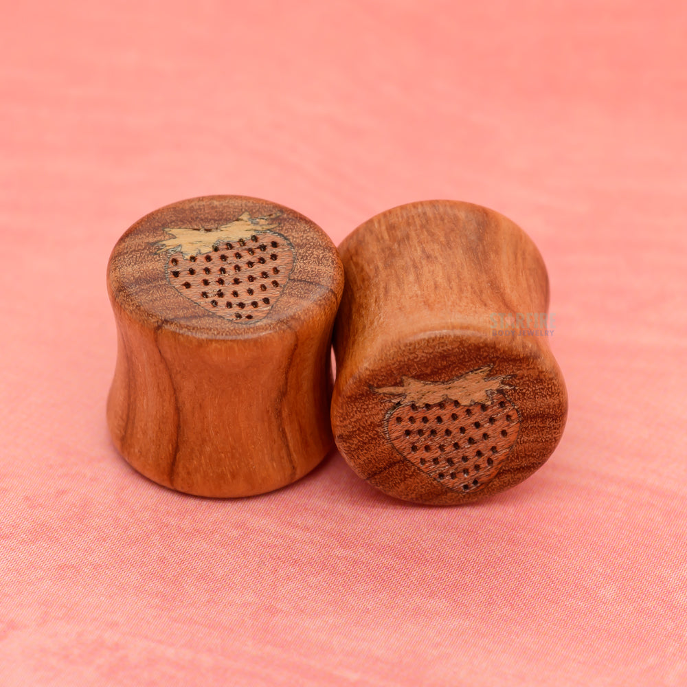 Strawberry Wood Inlay Plugs