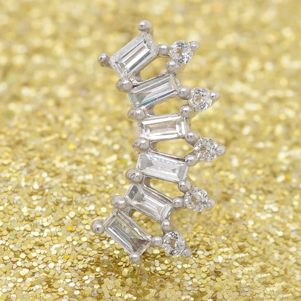 threadless: "GSTQ" - God Save the Queen End in Gold with Diamonds & White Topaz'