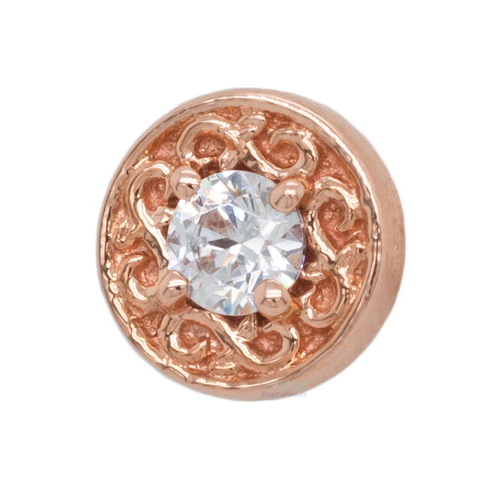 threadless: "Elizabeth" Pin in Gold with White CZ