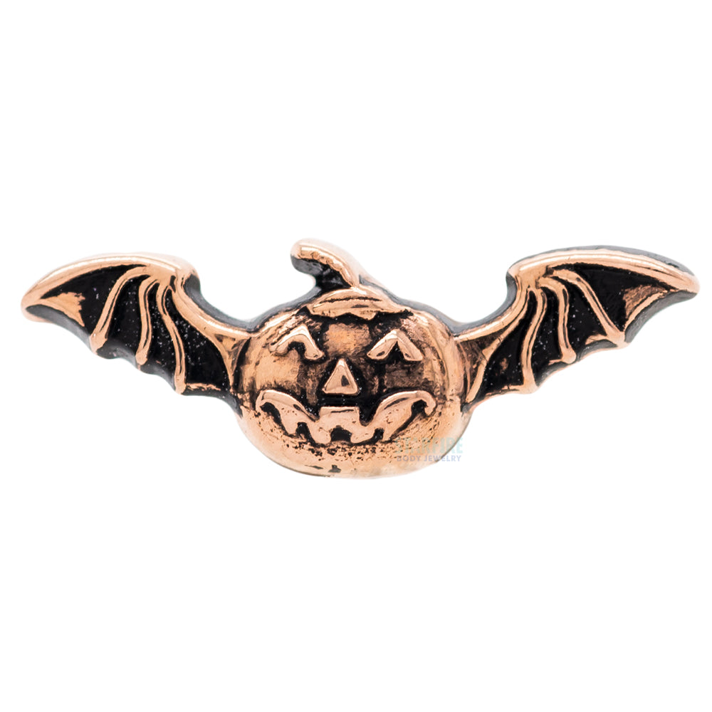 Bat Pumpkin Threaded End in Gold
