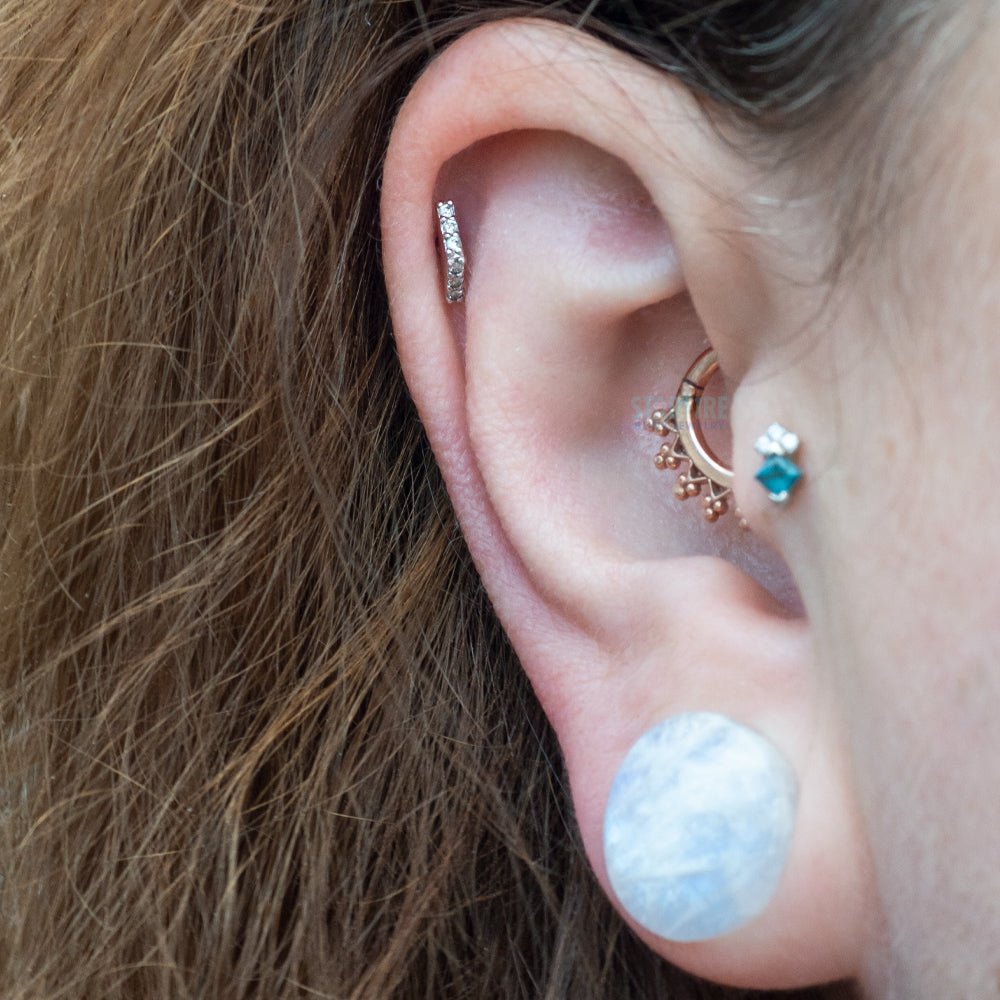 threadless: "Shrine" Pin in Gold with Gemstones