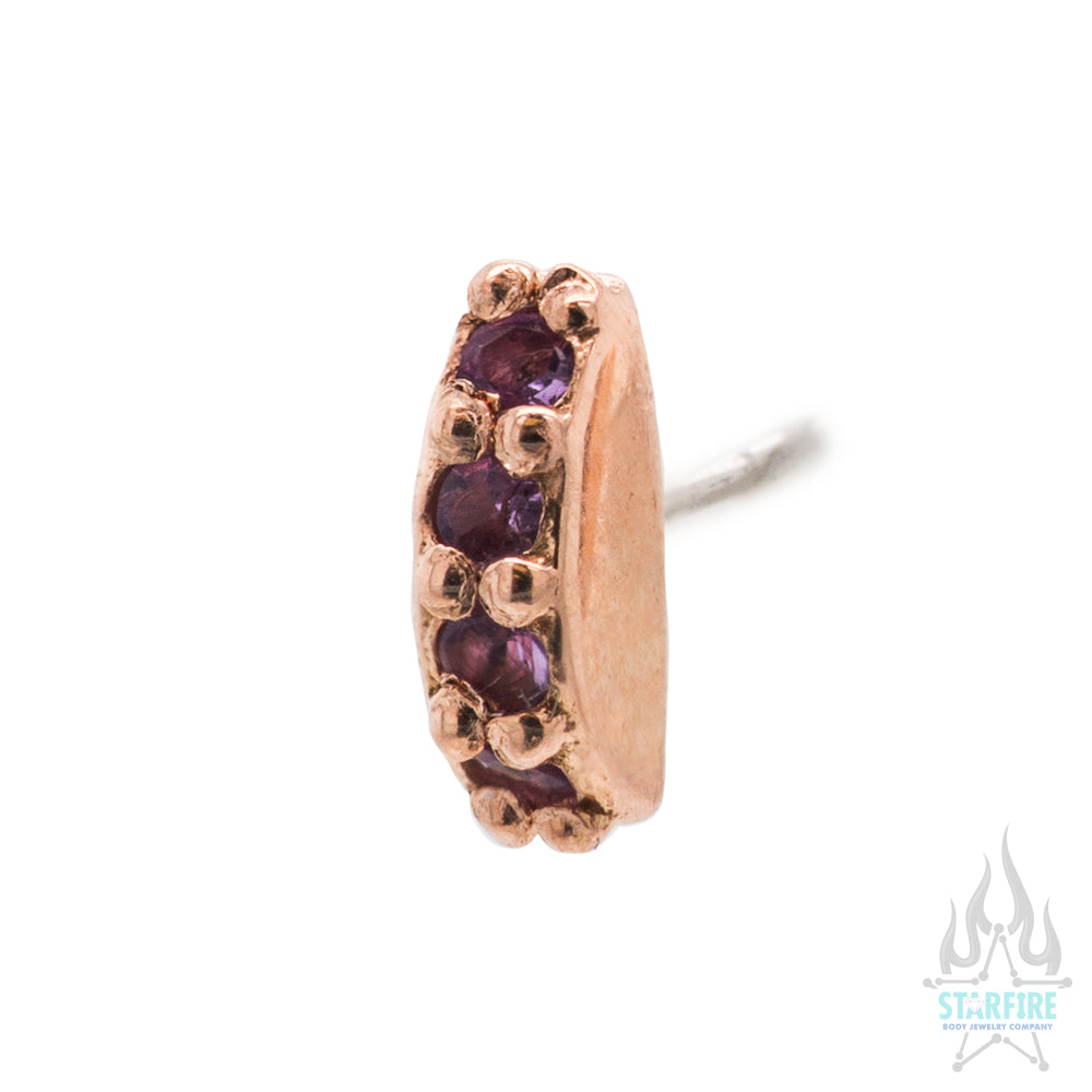 threadless: Half Circle Pin in Gold with Gemstones