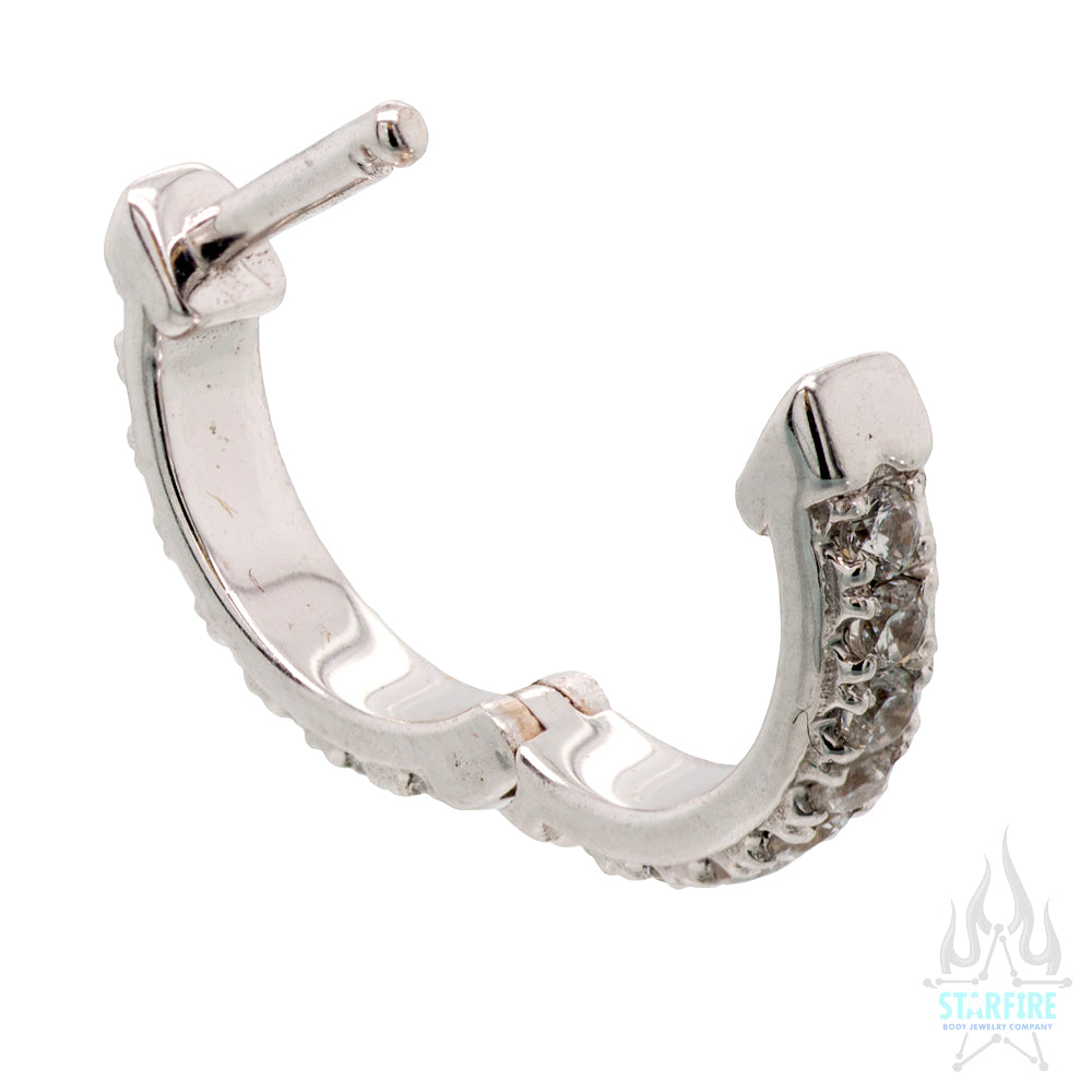 "Karma" Hinge Ring / Clicker in Gold with Gemstones