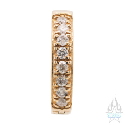 "Karma" Hinge Ring / Clicker in Gold with Gemstones
