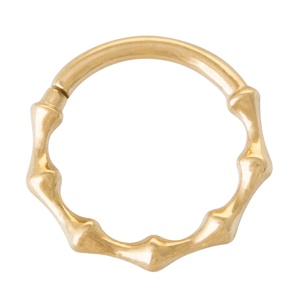 Bamboo Continuous Ring in Gold
