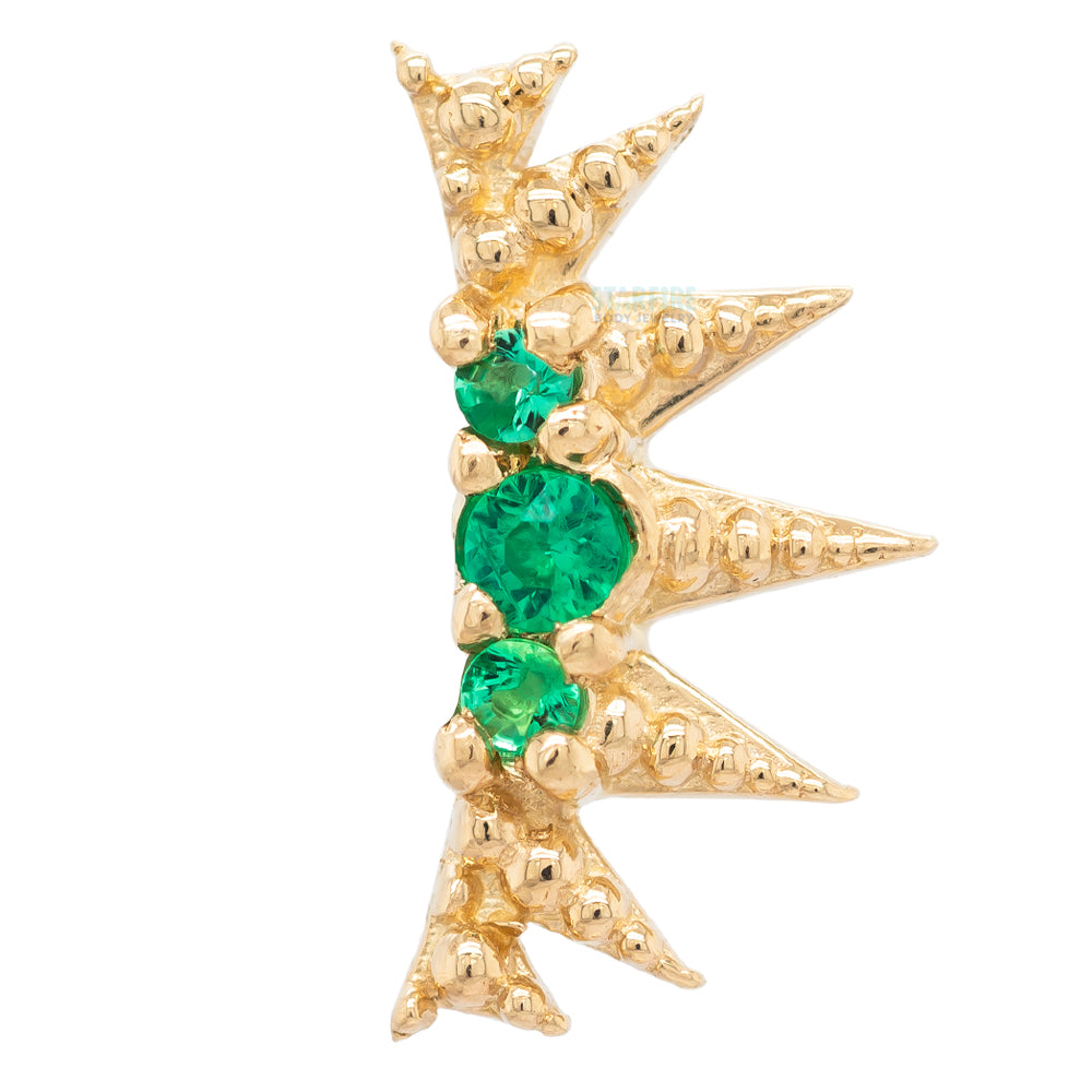 threadless: Medieval Pin in Gold with Gemstones