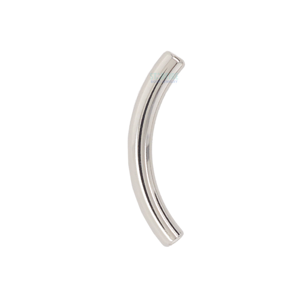 Titanium Threaded Curved Barbell Shaft - 0 ga.