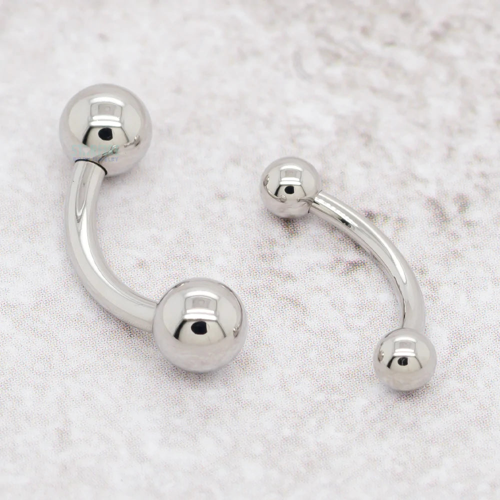 Anatometal Stainless Steel Curved Barbell 6 Ga. 7 8