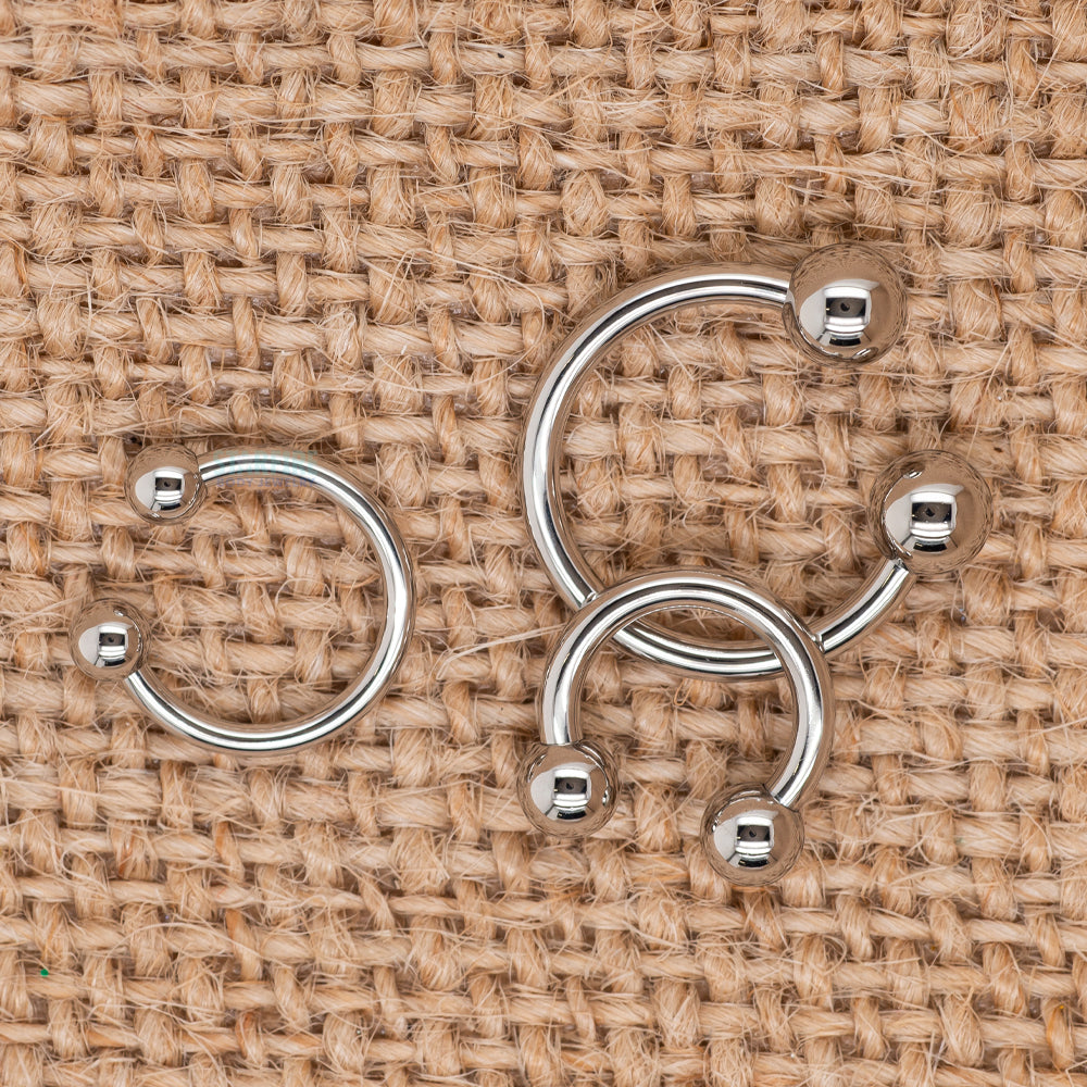 Stainless Steel Circular Barbell - 16 ga.
