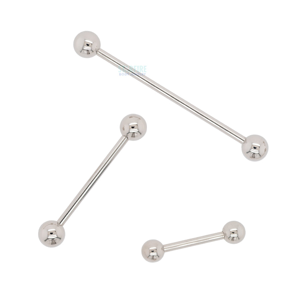 Stainless Steel Straight Barbell - 10 ga.