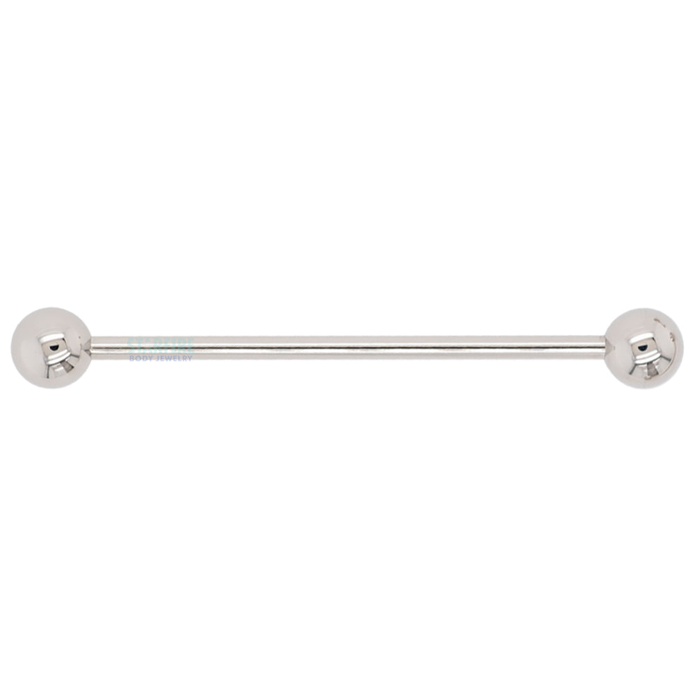 Stainless Steel Straight Barbell - 14 ga.