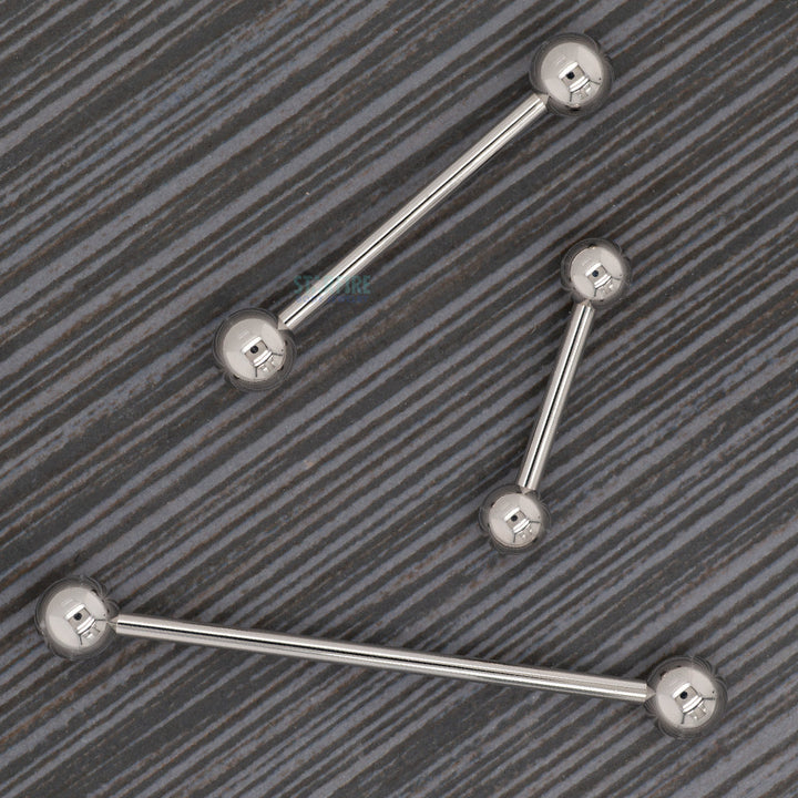 Stainless Steel Straight Barbell - 10 ga.