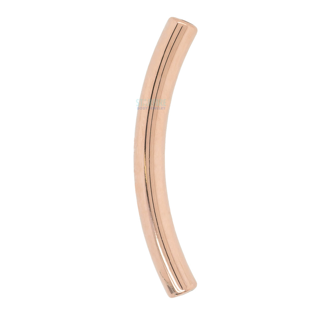 Gold & Platinum Threaded Curved Barbell Shaft