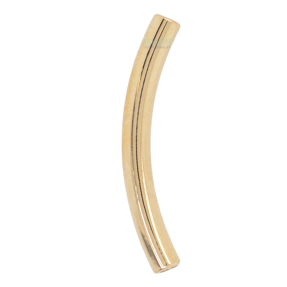 Gold Threaded Curved Barbell Shaft