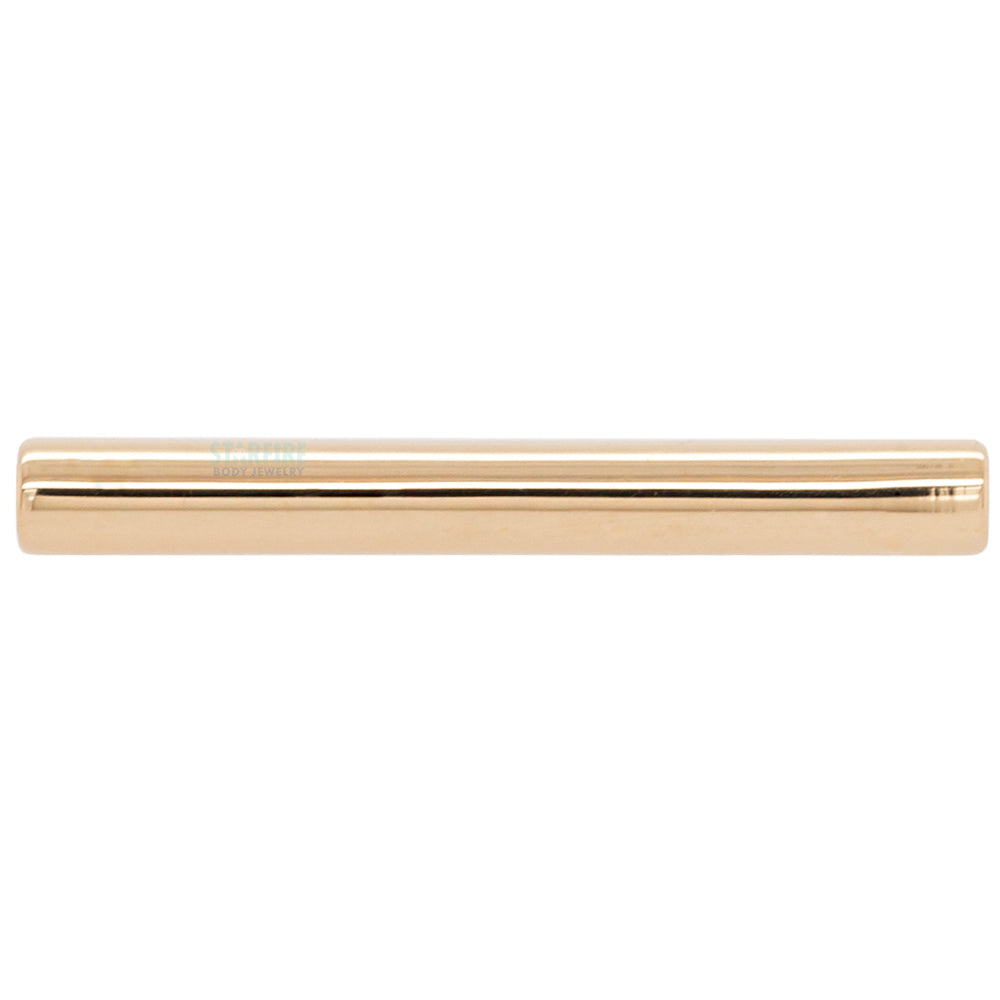 Gold & Platinum Threaded Straight Barbell Shaft