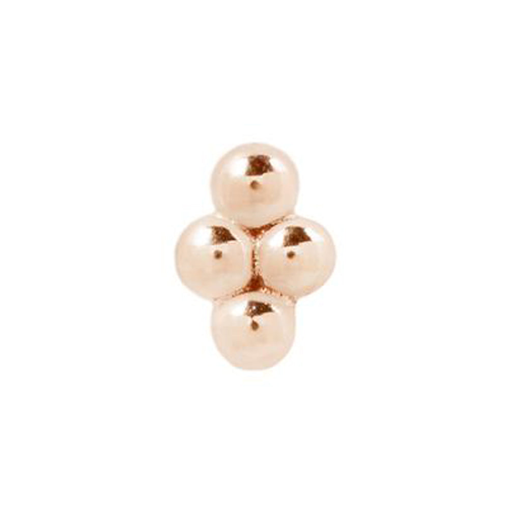 threadless: 4 Bead Cluster End in Gold