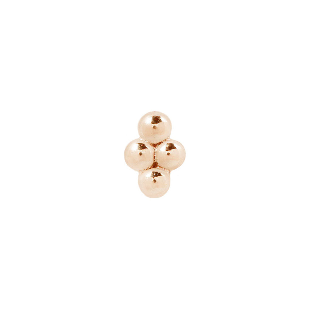threadless: 4 Bead Cluster End in Gold