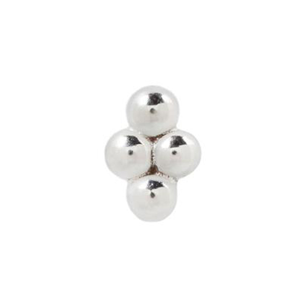 threadless: 4 Bead Cluster End in Gold