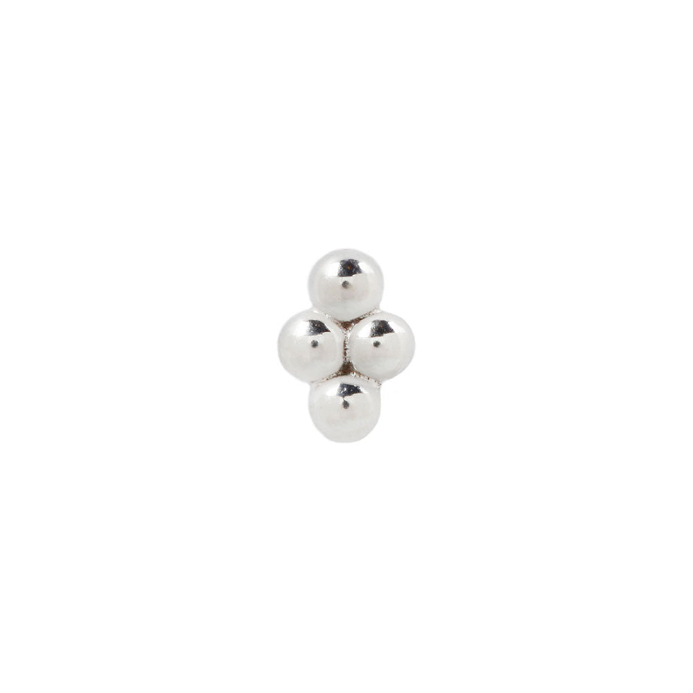 threadless: 4 Bead Cluster End in Gold