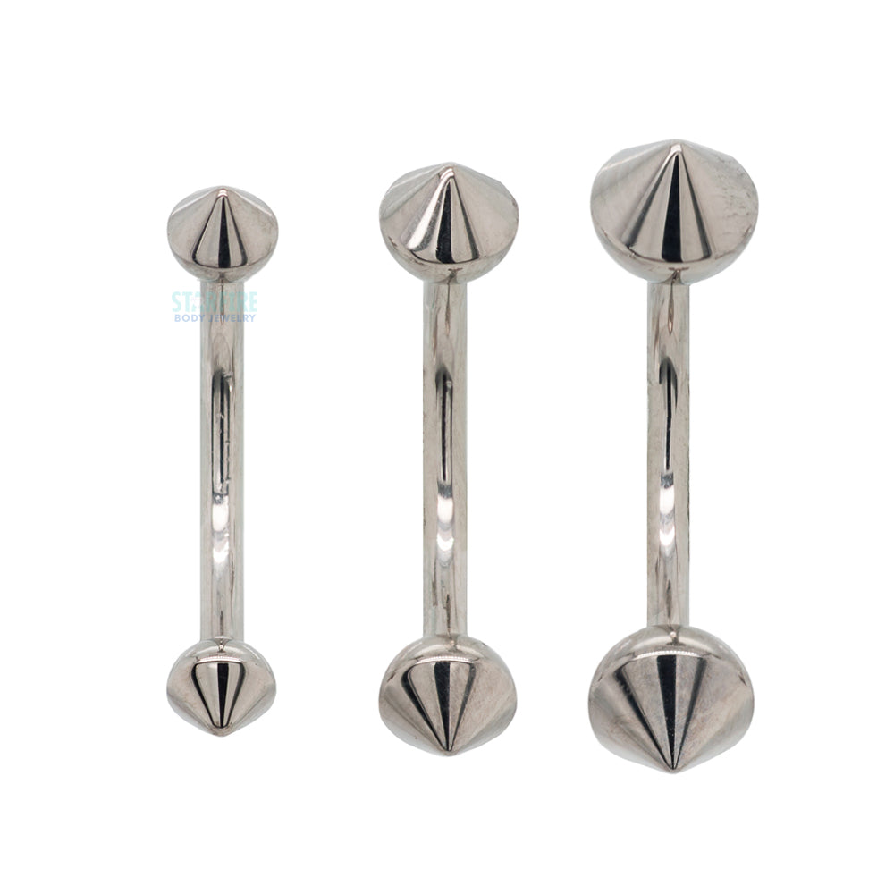 Spiked Balls Curved Barbell