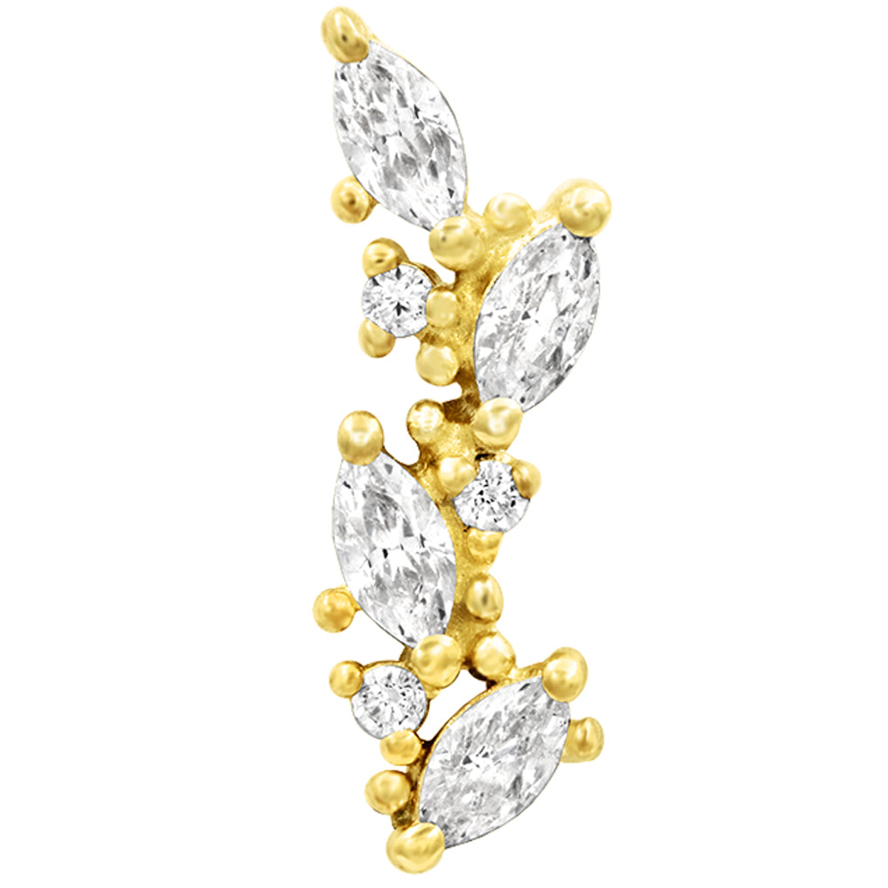 threadless: "Andreia" End in Gold with CZ's