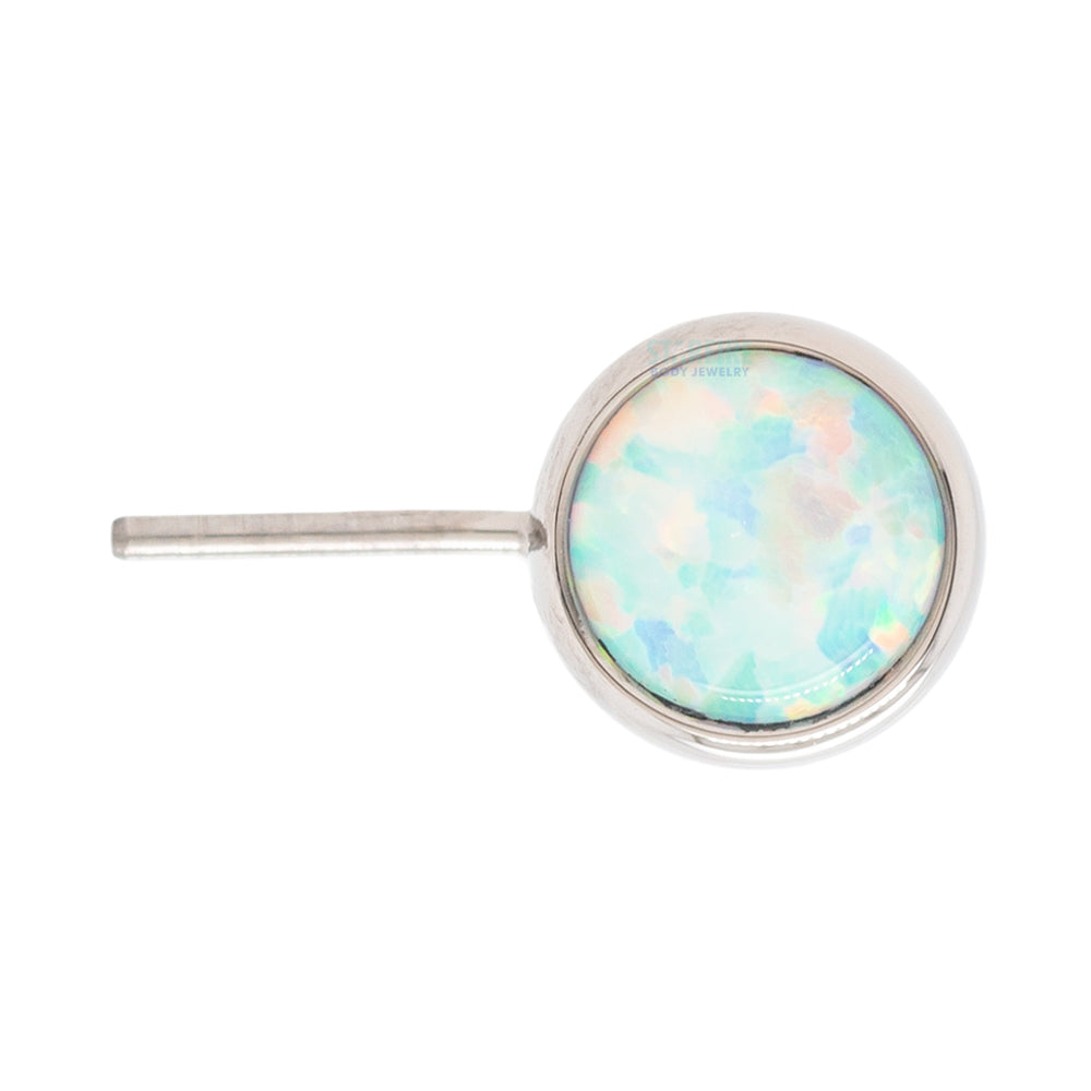 threadless: Bezel-Set Side-Set Opal End