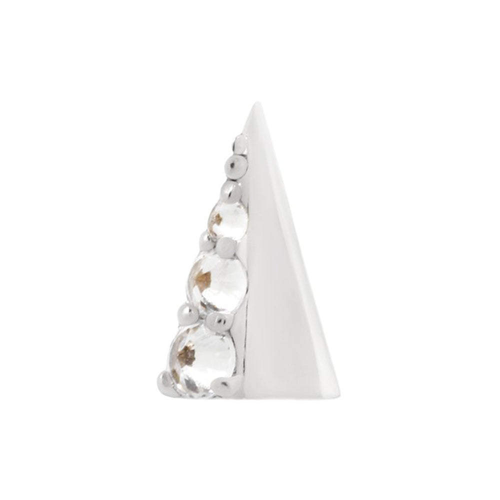 threadless: "Lux Spike" End in Gold with Reverse Set CZ's
