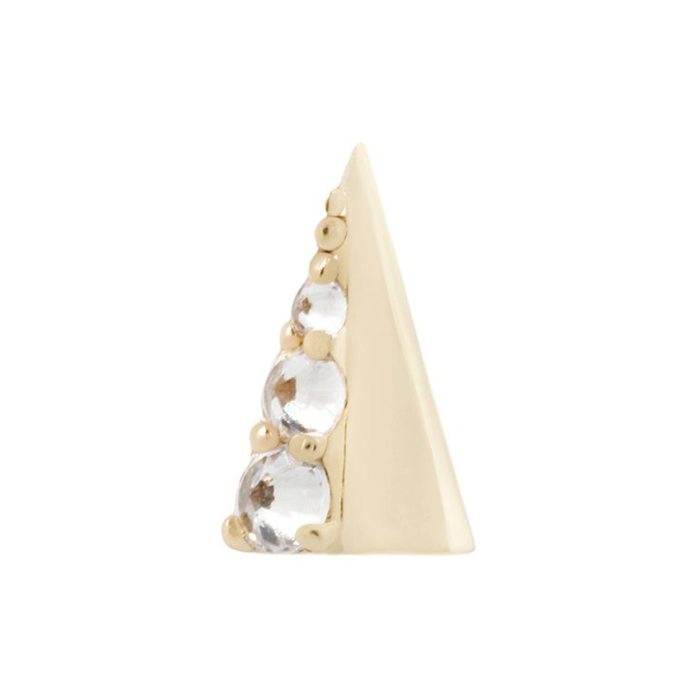 threadless: "Lux Spike" End in Gold with Reverse Set CZ's