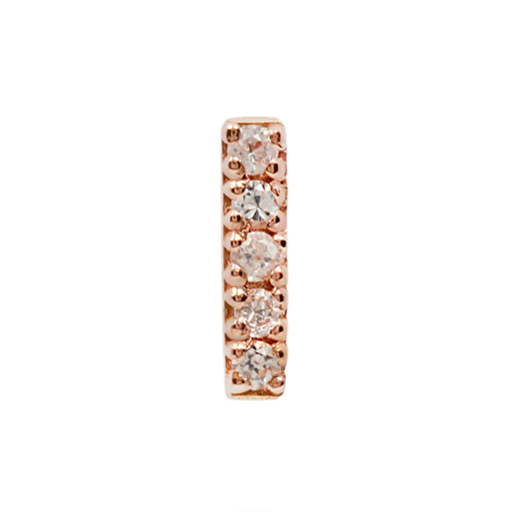 threadless: "Rowe" End in Gold with White Sapphires