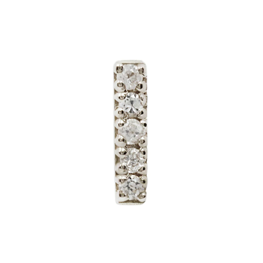 threadless: "Rowe" End in Gold with White Sapphires