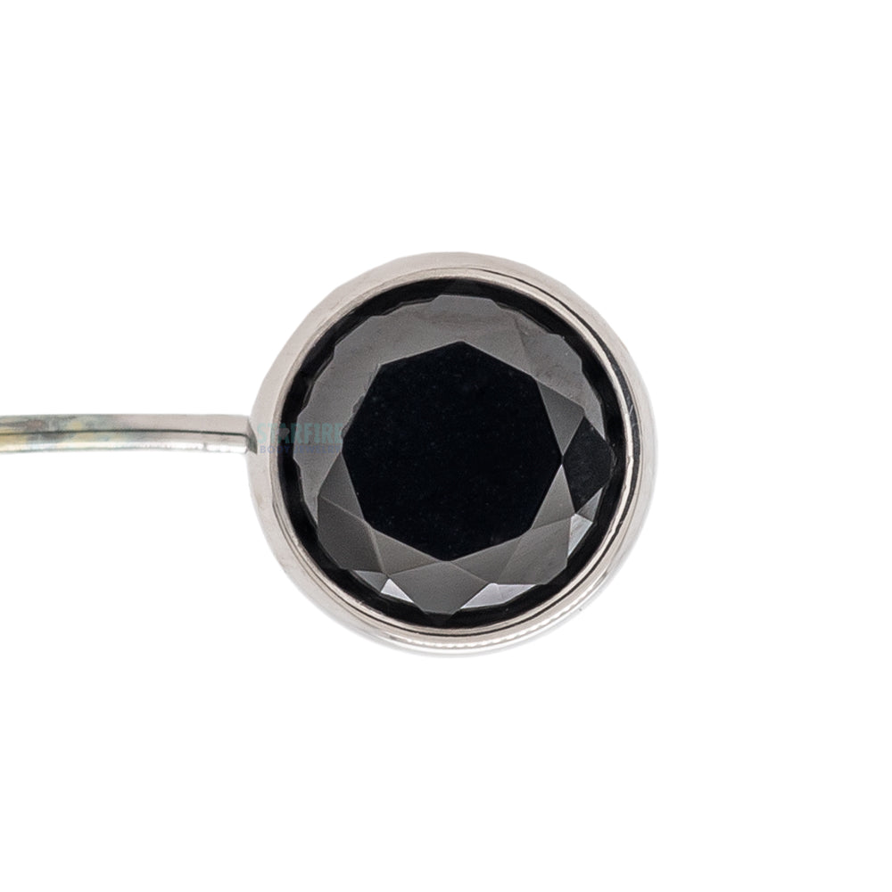 threadless: Bezel-Set Side-Set Brilliant-Cut Gem End
