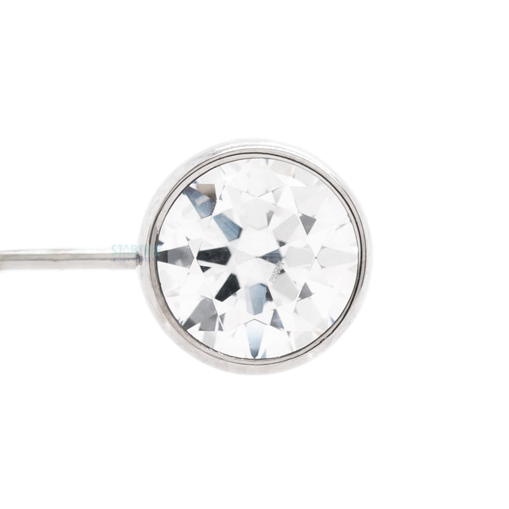 threadless: Bezel-Set Side-Set Brilliant-Cut Gem End