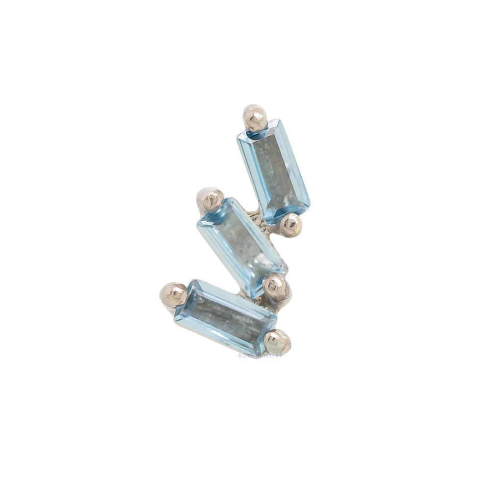 threadless: "Staxx" End in Gold with London Blue Topaz'