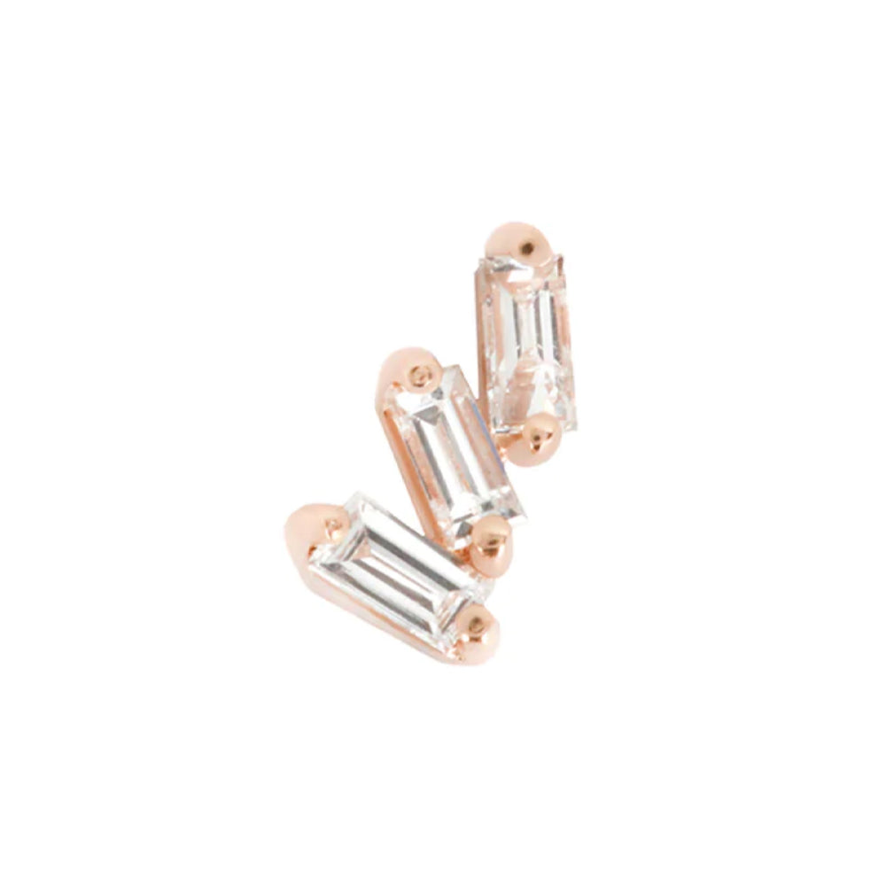 threadless: "Staxx" End in Gold with White Topaz'